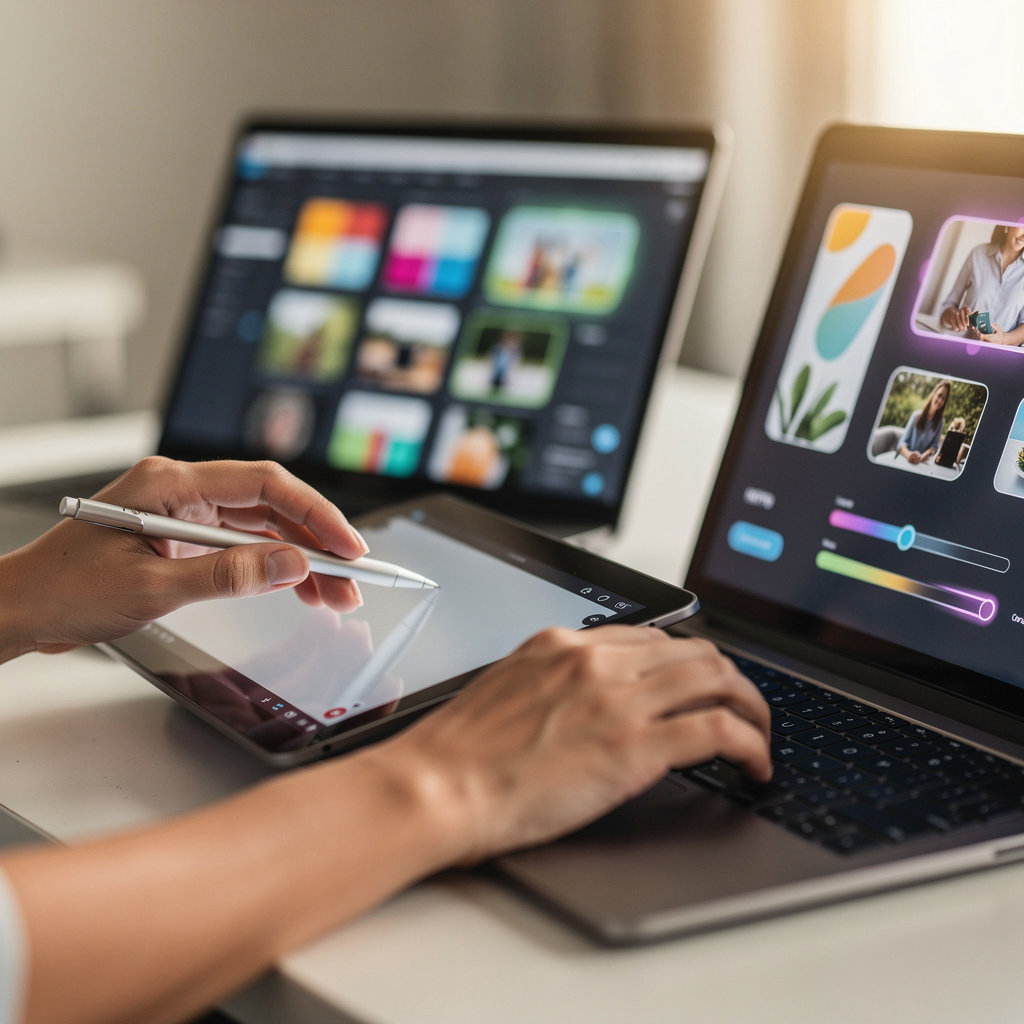 Uncensored AI professional image generation workflow showing creative design tools and digital content creation